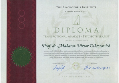 Diploma Transactional Analyst-Psychotherapist